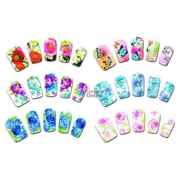 Stickere cu Apa model STC19 Full Tips, set de 6 folii